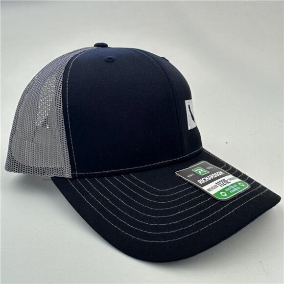 Retro California State Richardson 112 Trucker Cap Hat Mesh Snapback Black & Gray